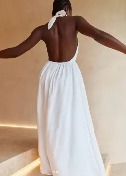 Dissh Cooper Linen Midi Dress White Size 10 for rent on The Volte - image 5