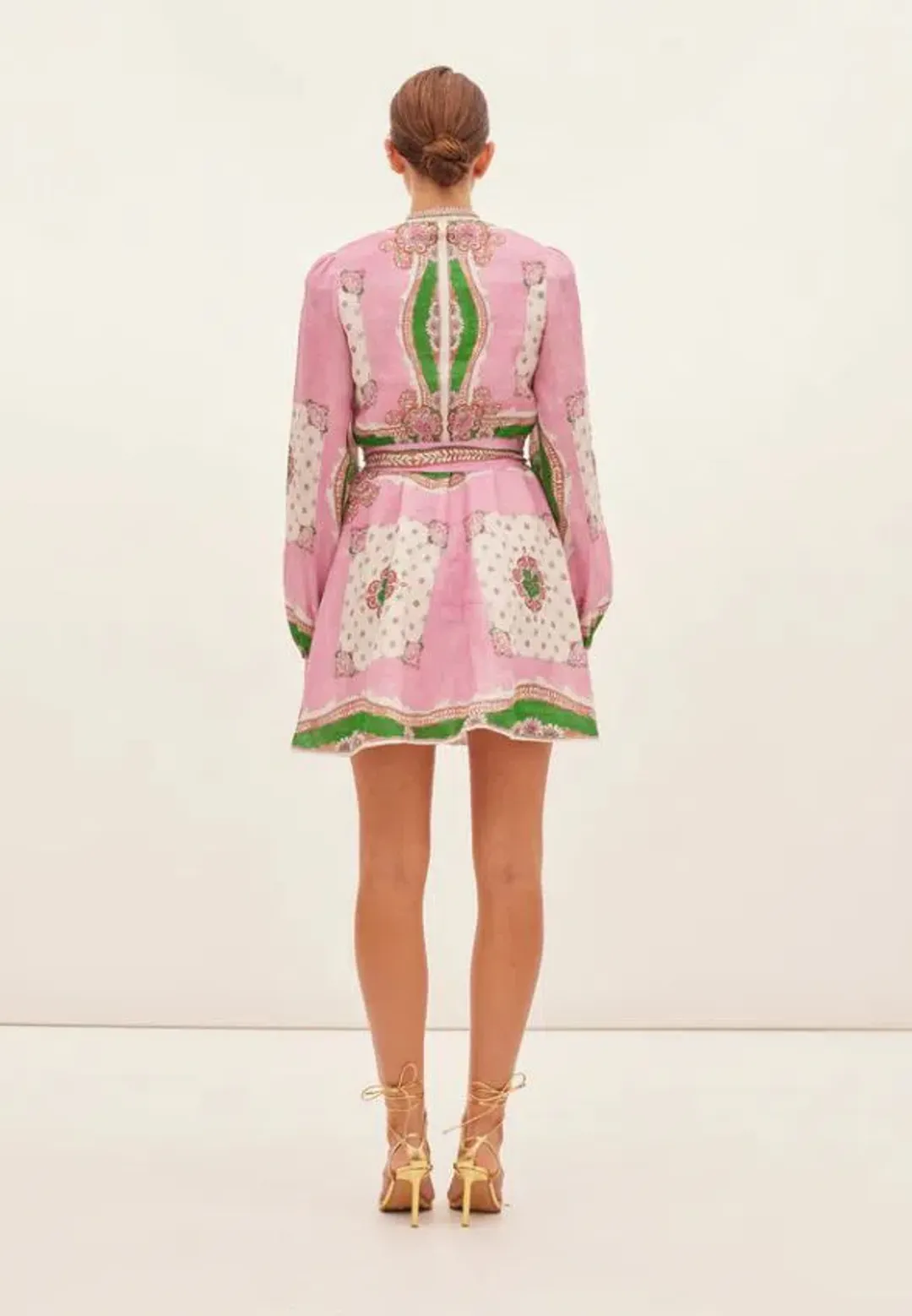 Kate Ford Mantilla Button Mini Dress Zinnia Print Size 1 (AU8) for rent on The Volte - main image