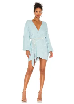 Retrofete Gabrielle Robe Dress Baby Blue Size 6 for rent on The Volte - image 1