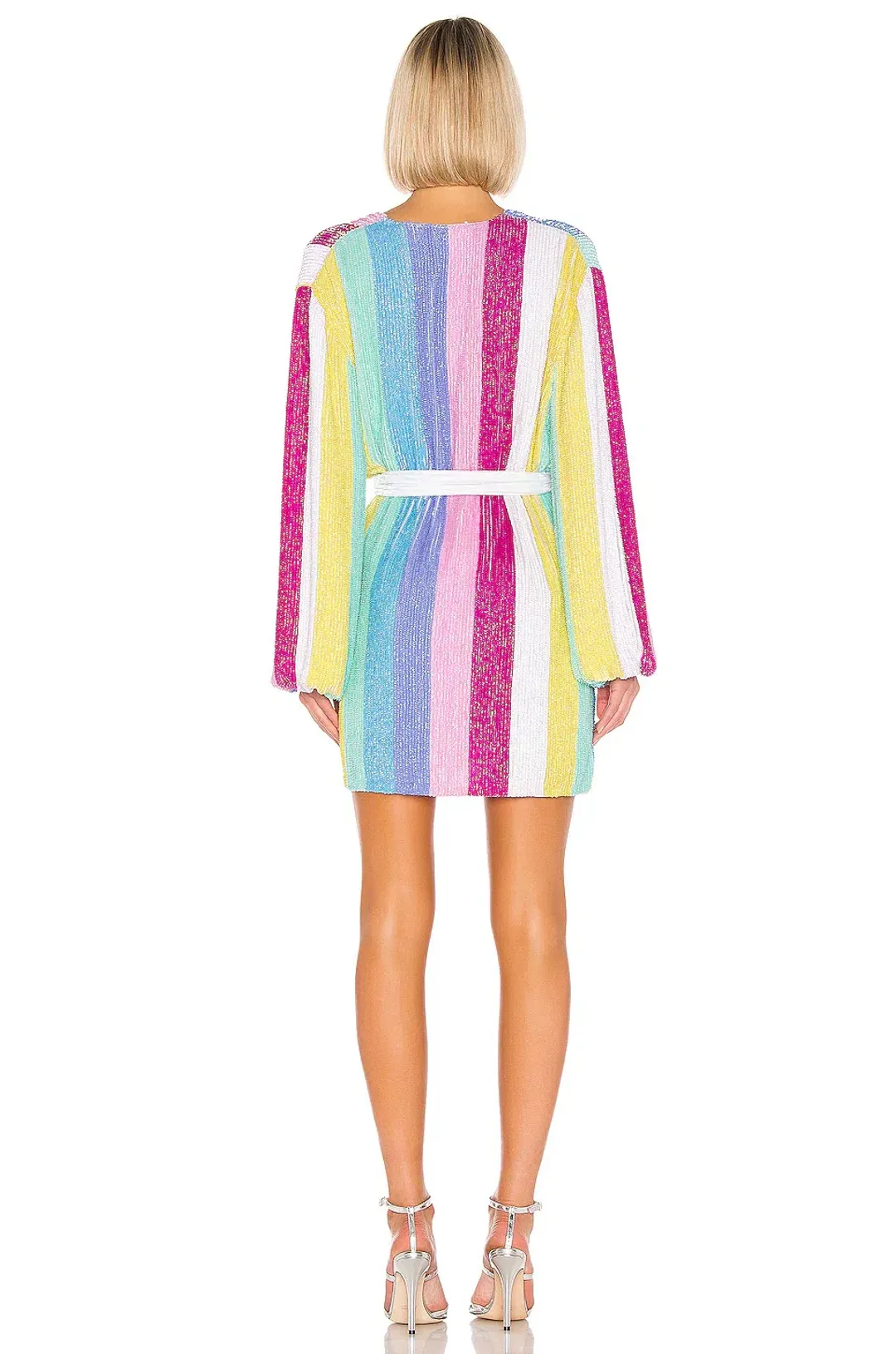 Retrofete Gabrielle Robe Dress Unicorn Stripe Size 8 for rent on The Volte - main image