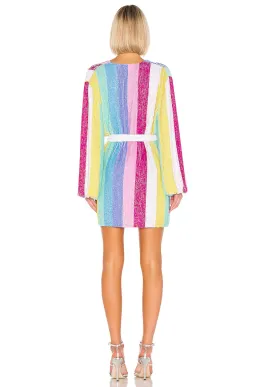 Retrofete Gabrielle Robe Dress Unicorn Stripe Size 8 for rent on The Volte - image 2