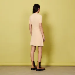 Sandro Short Knitted Dress Beige Size 6 for rent on The Volte - image 2