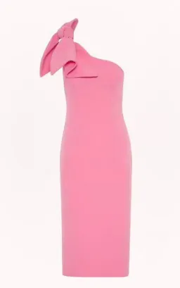 By Johnny Lani Tie Shoulder Midi Dress Pink Size 6 for rent on The Volte - image 3