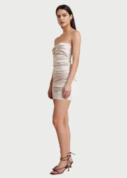 Bec & Bridge Heather Mini Dress Champagne Size 8 for rent on The Volte - image 2