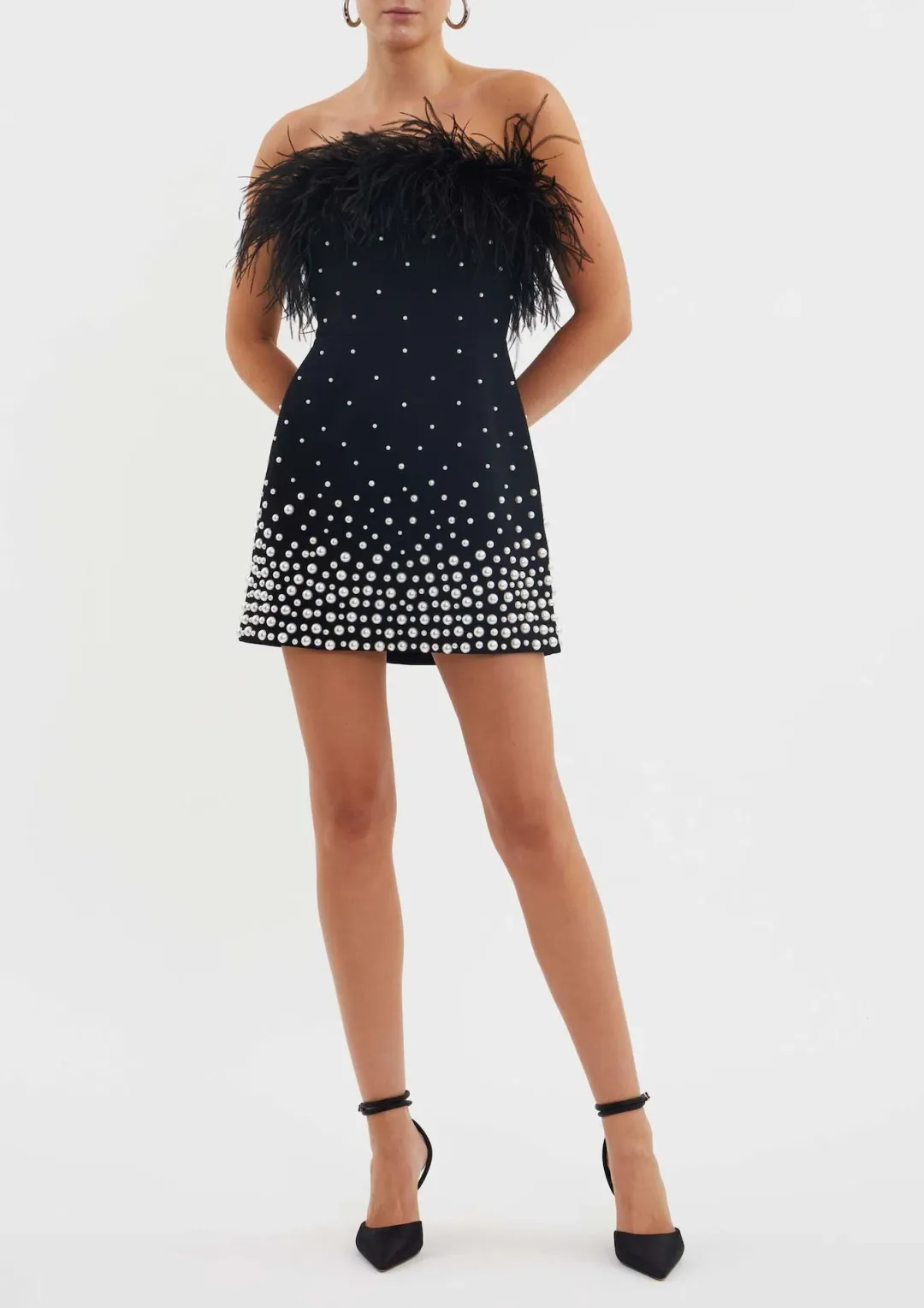 Rebecca Vallance Anelise Mini Dress Black Size 16 for rent on The Volte - main image