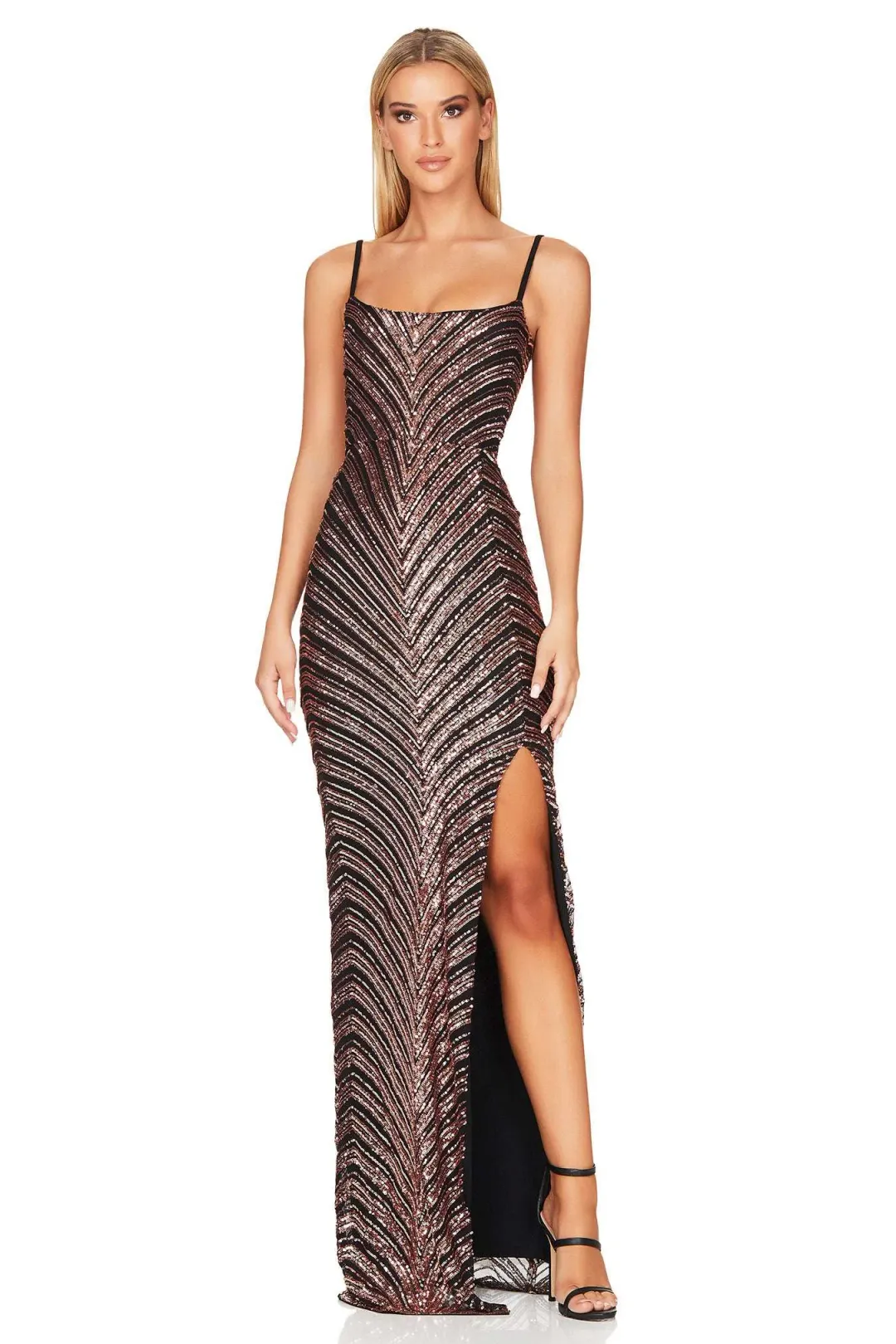 Nookie Zahara Gown in Bronze/Black Size XS / AU 6 for rent on The Volte - main image