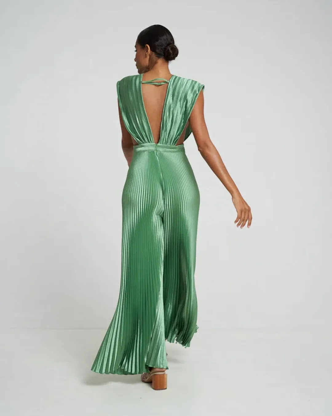 Lidee Gala Jumpsuit in Sea Foam Green Size 8 for rent on The Volte - main image