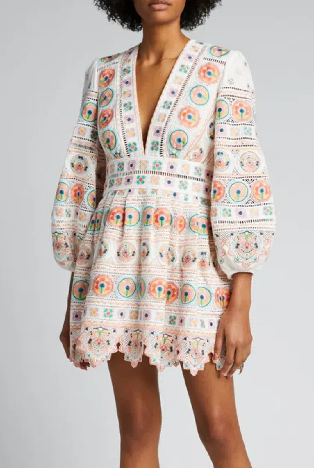Zimmermann Brighton Plunge Dress Multi Size 3 / Au 14 for rent on The Volte - main image