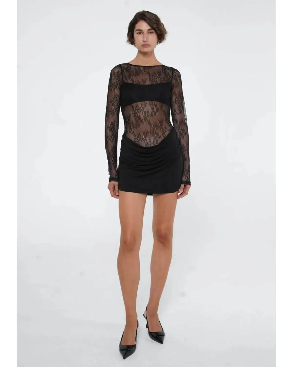 Benni Yana Lace Dress Black Size AU 6 for rent on The Volte - main image