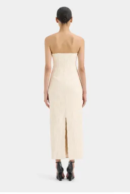 Sir The Label Etienne Column Gown Cloud Jacquard Size 0 / AU 6 for rent on The Volte - image 2