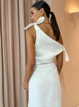 Sir the Label Bettina Off Shoulder Dress Ivory Size 12 for rent on The Volte - image 3