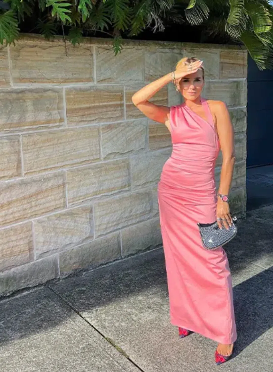 Sir the Label Giacomo Gathered Gown Pink Size 6 for rent on The Volte - main image