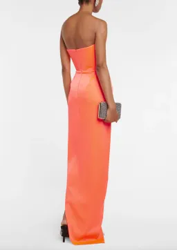 Alex Perry Harland Satin Crepe Dress Coral Size 8 for rent on The Volte - image 3