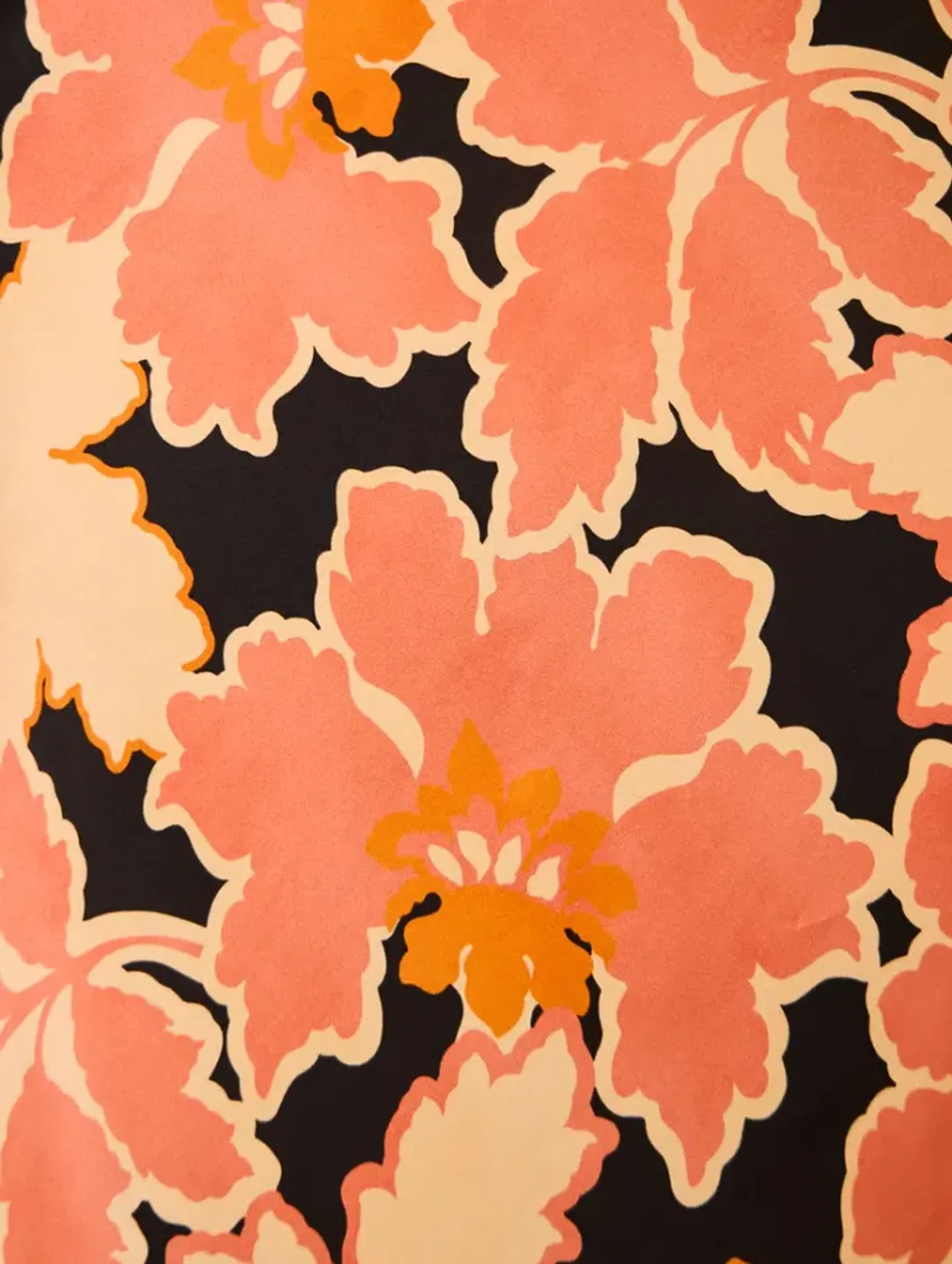 Shona Joy Rosa Silk Plunged Double Strap Maxi Dress in Coral Pink/Multi Size 8 for rent on The Volte - main image