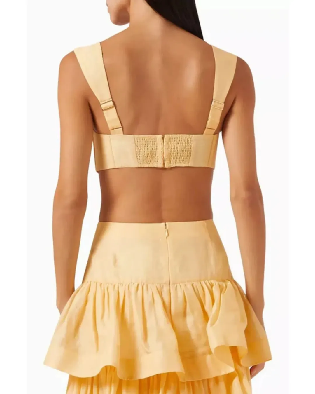 Zimmerman Coaster Bralette and Tiered Skirt Yellow Size 0P / AU 6 for rent on The Volte - main image