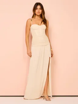 Manning Cartell Double Time Pleat Dress Nougat Size AU 14 for rent on The Volte - image 1