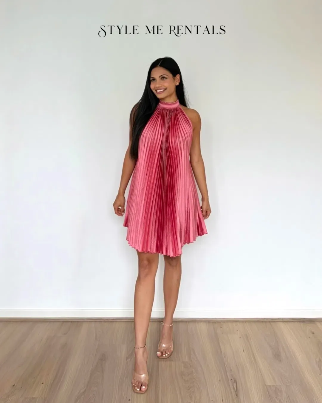 L'idee Amour Mini Dress Rose Size 8 for rent on The Volte - main image