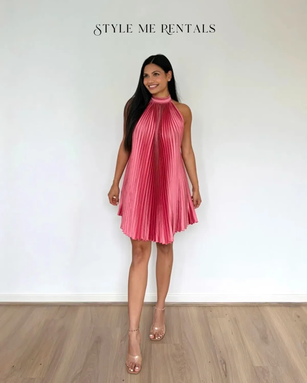 L'idee Amour Mini Dress Rose Size 8 for rent on The Volte - main image