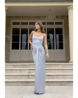 Natalie Rolt Allora Gown in Silver Size 1 / AU 8  for rent on The Volte - image 1