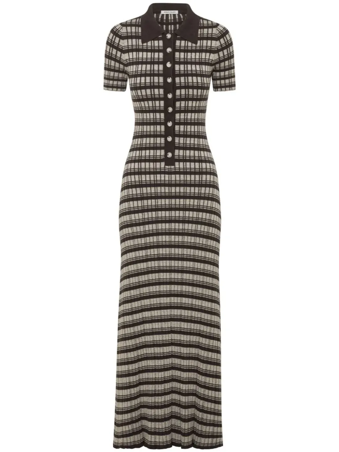 Anna Quan Penelope Midi Dress Tiramisu Brown Size AU 6 for rent on The Volte - main image