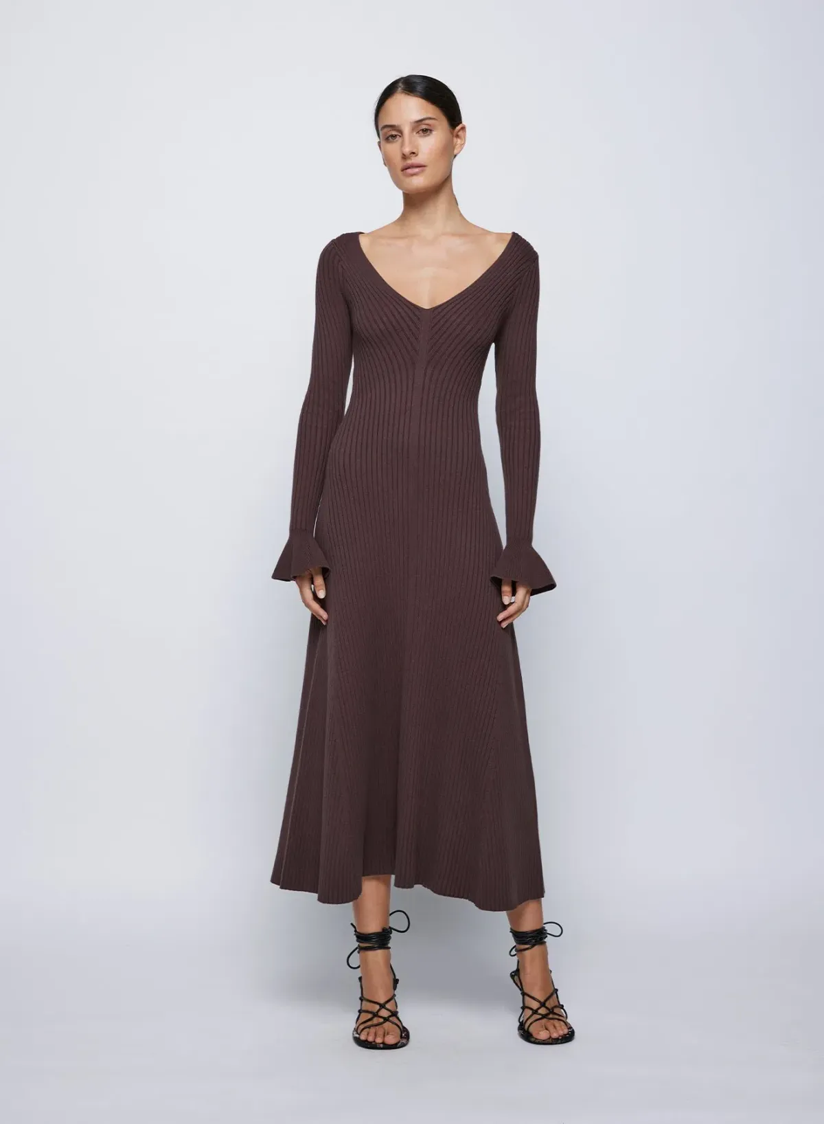 Anna Quan Larissa Dress Chocolate Size AU 8 for rent on The Volte - main image