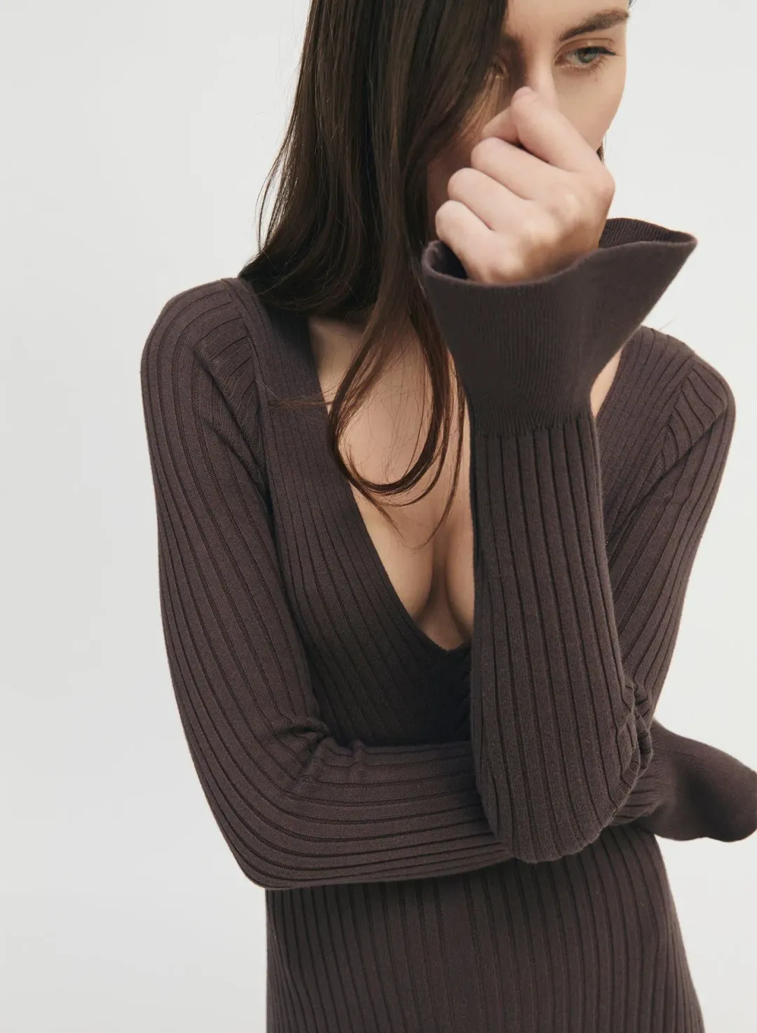 Anna Quan Larissa Dress Chocolate Size AU 8 for rent on The Volte - main image