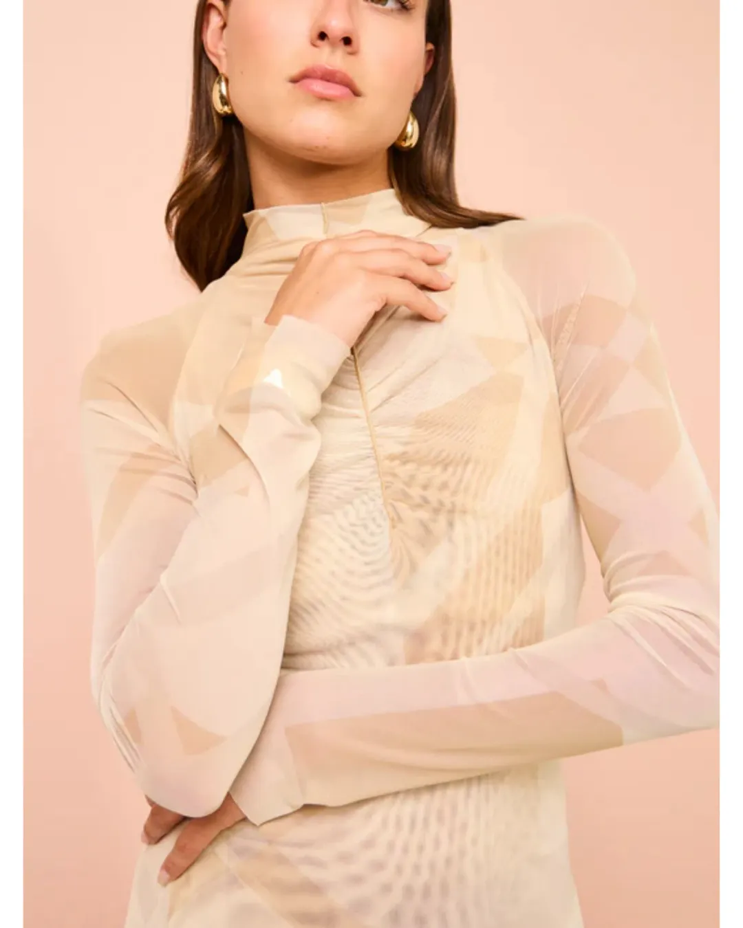 Camilla and Marc Esra Dress in Escra Print Size AU 6 for rent on The Volte - main image