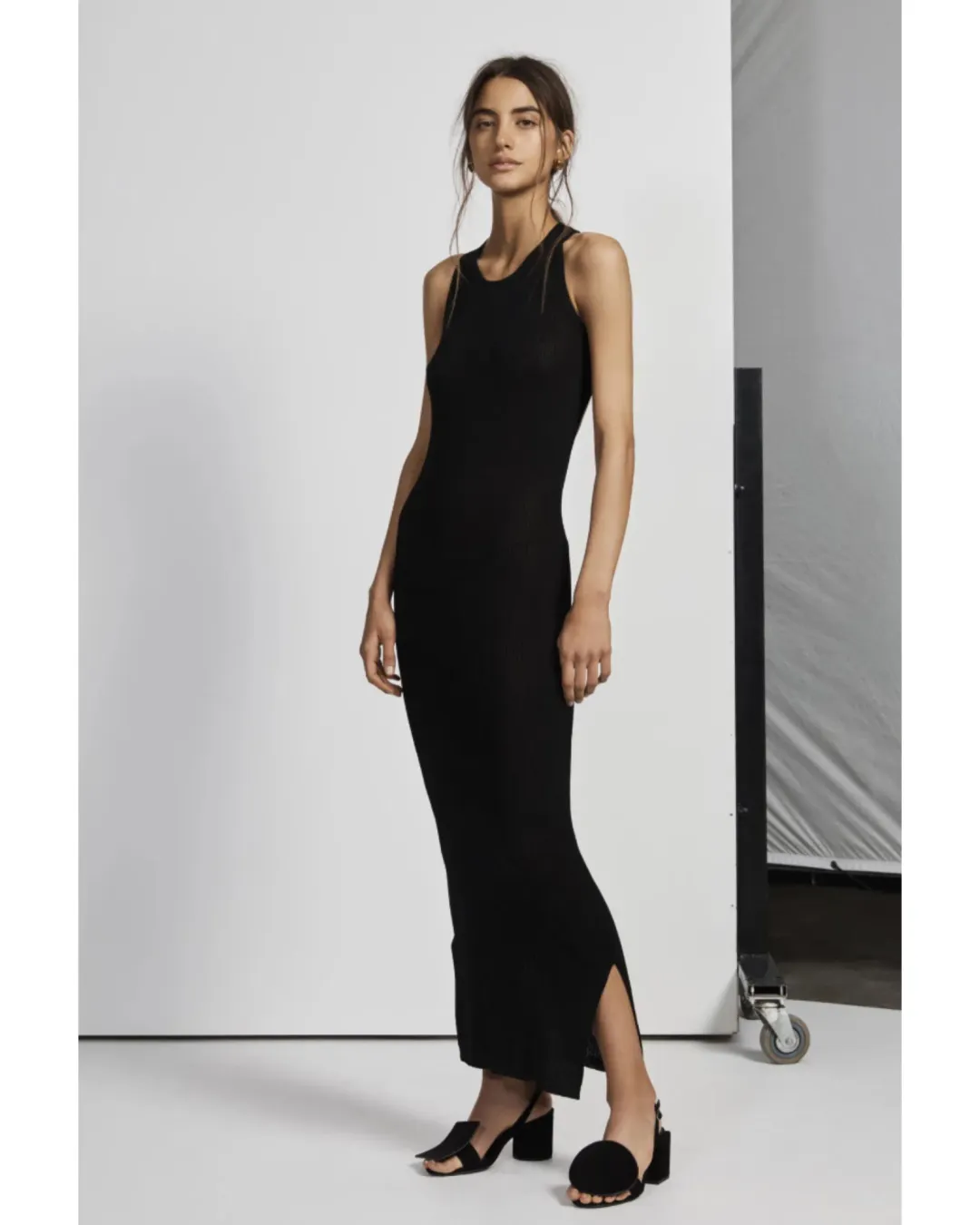 Sir The Label Marcelle Open Back Midi Dress Black Size 0 / AU 6 for rent on The Volte - main image