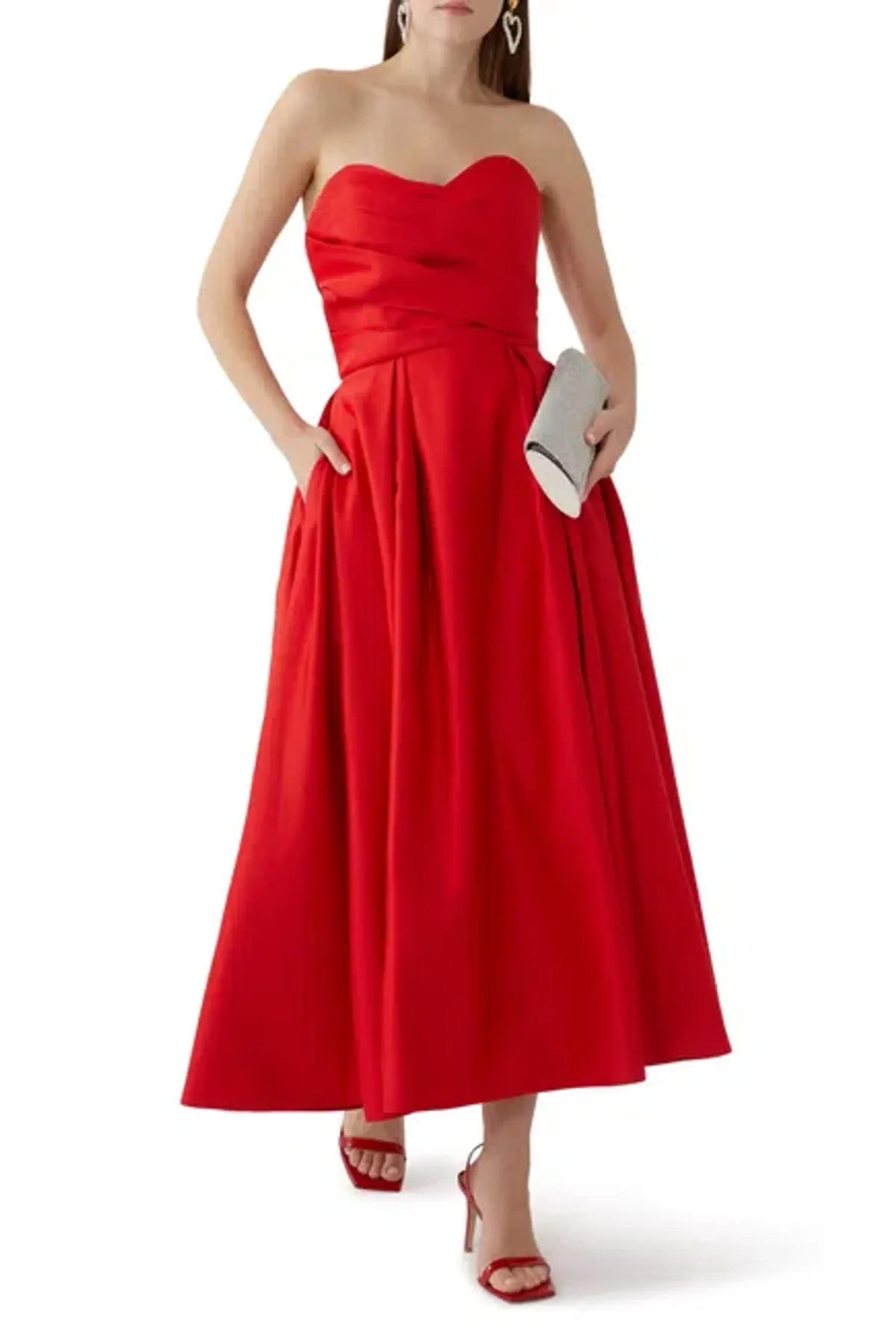 Leo Lin Jessica Bustier Gown Red Size AU 12 for rent on The Volte - main image