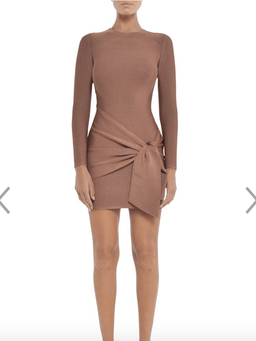 MISHA Drew Bandage Mini Dress Nude Size 6/XS for rent on The Volte - image 1