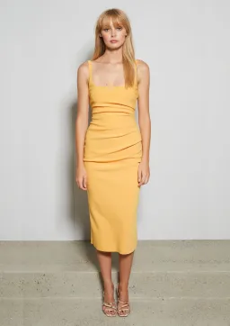 Bec & Bridge Karina Midi Dress Tangerine Size 10 for rent on The Volte - image 1
