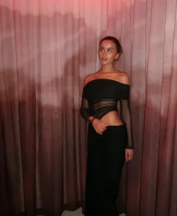 Benni Yasmin Off-Shoulder Maxi Dress Black Size 8 for rent on The Volte - image 5