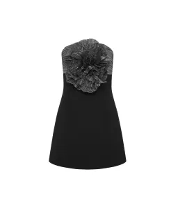 Rebecca Vallance Lumi Mini  Dress Black & Silver   for rent on The Volte - image 6