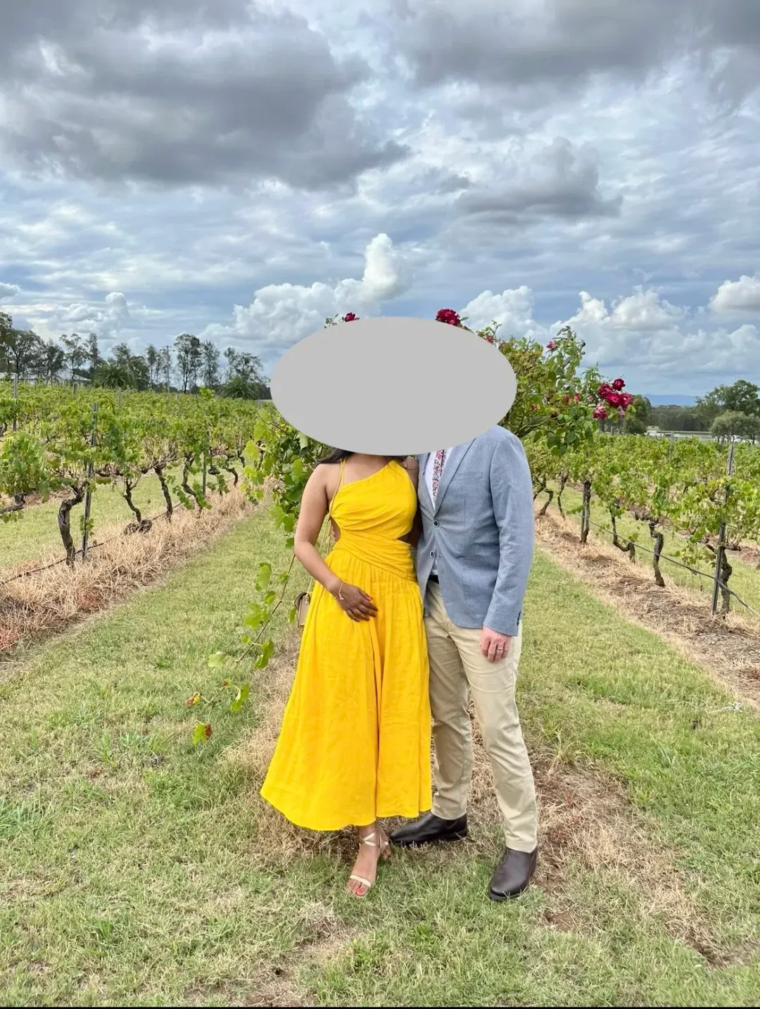 Zimmermann Ginger Asymmetric Midi Dress Marigold Size 1 / AU 10 for rent on The Volte - main image