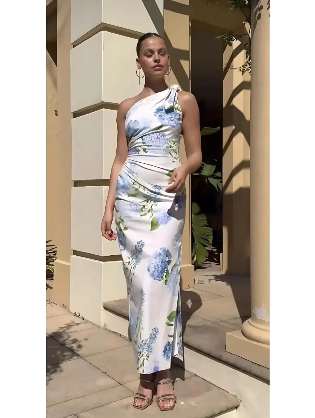 Sheike Blue Bell Midi Dress Floral Size 16  for rent on The Volte - main image