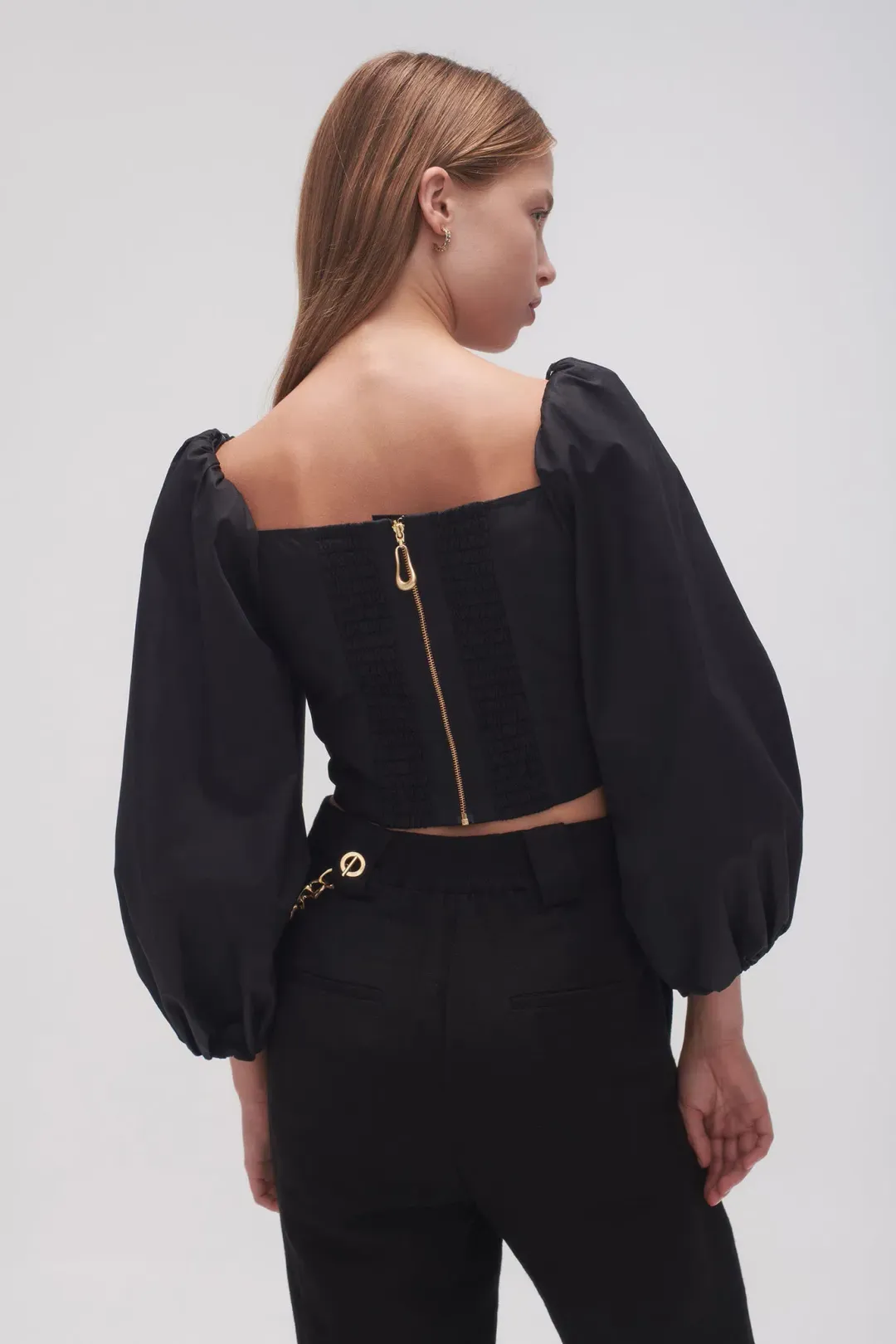 Aje Hester Corsetted Top Black Size 10 for rent on The Volte - main image