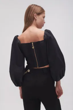 Aje Hester Corsetted Top Black Size 10 for rent on The Volte - image 5