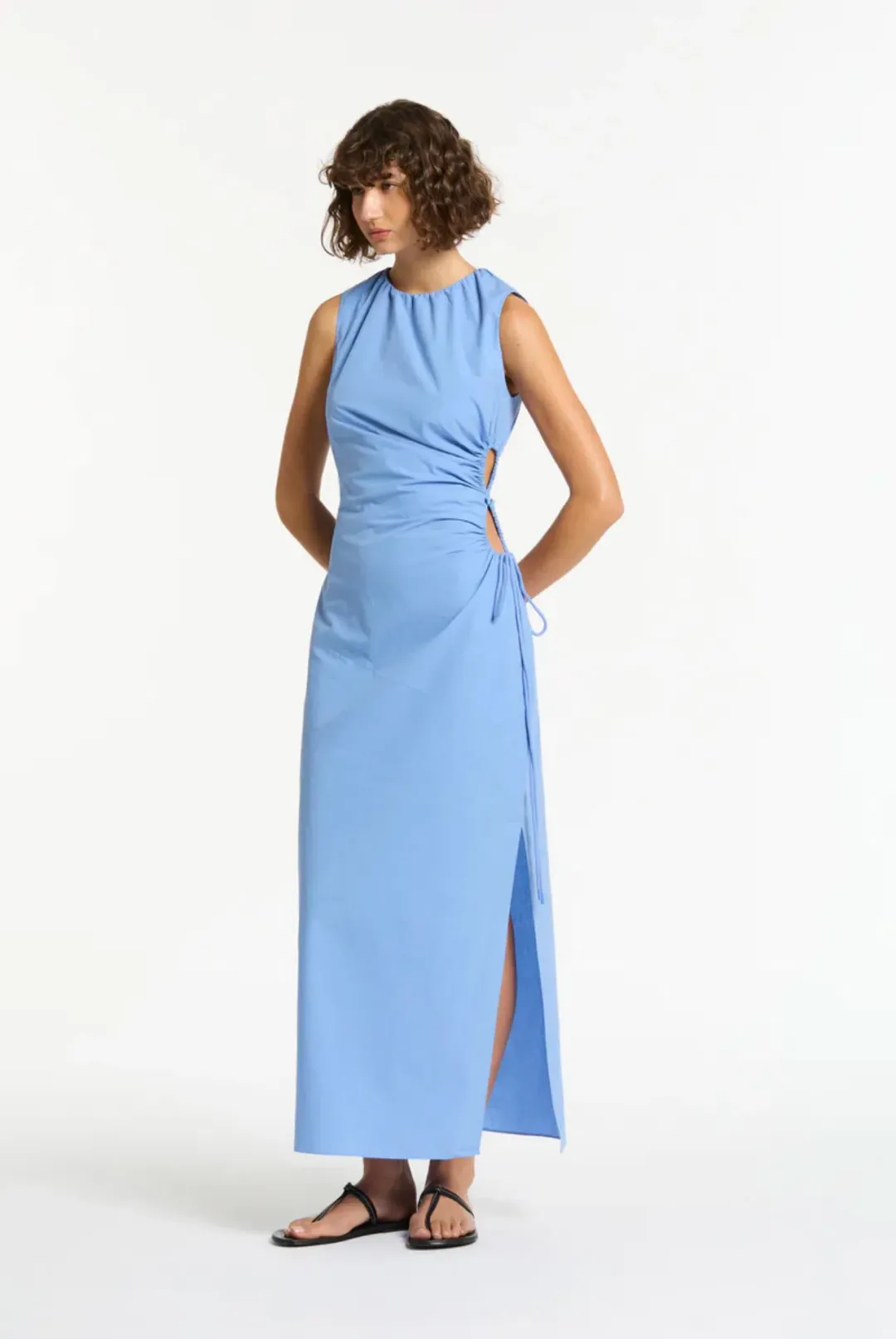 Sir the Label Nouveaux Cut Out Dress Blue Size 12 for rent on The Volte - main image