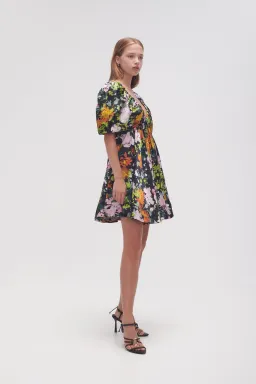Aje Gabrielle Plunge Mini Dress in Midnight Floral Print Size 8 for rent on The Volte - image 5