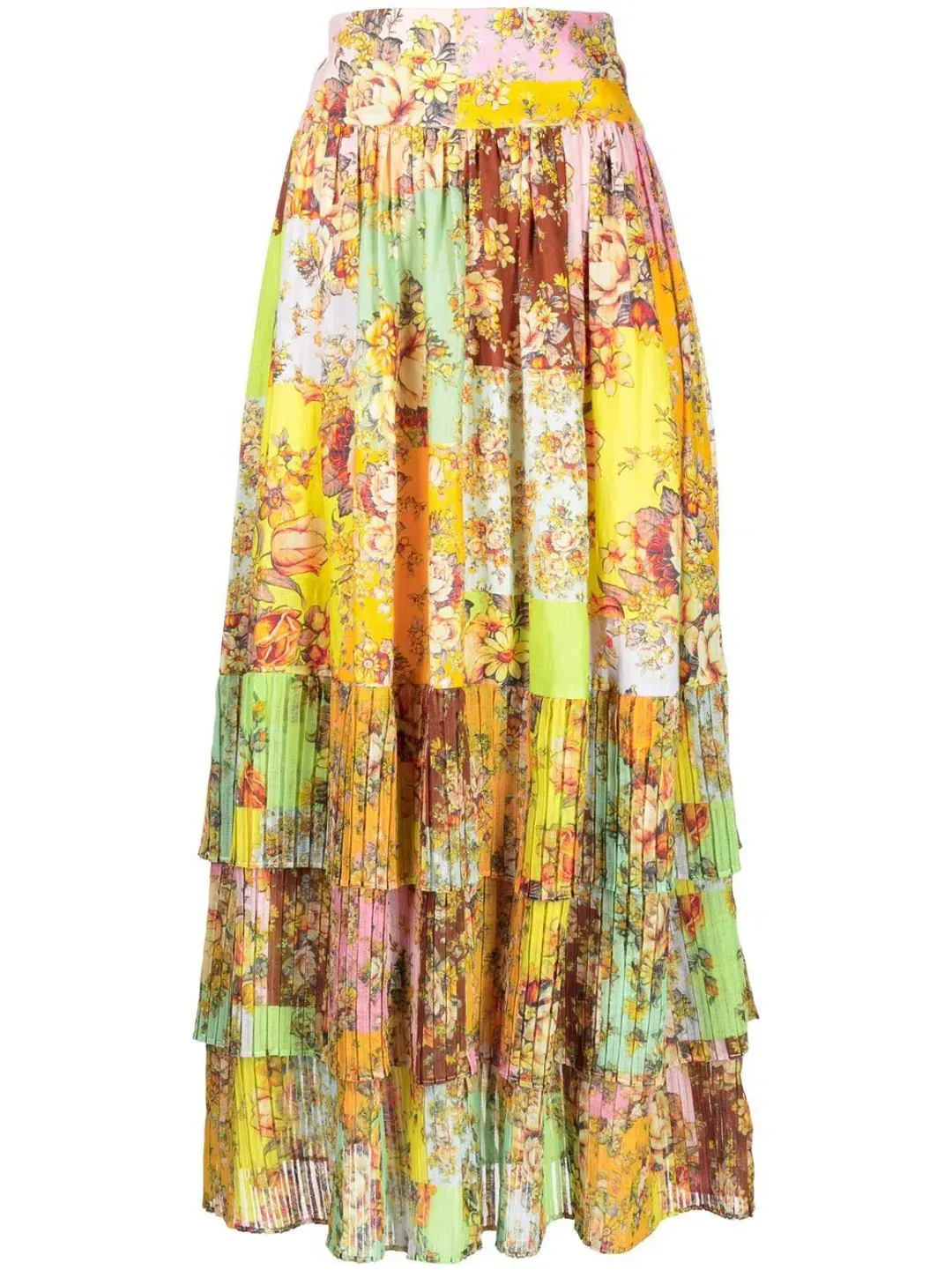 Alemais Matilde Pleat Skirt Multi Size 10 for rent on The Volte - main image