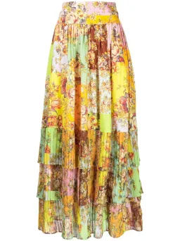 Alemais Matilde Pleat Skirt Multi Size 10 for rent on The Volte - image 3