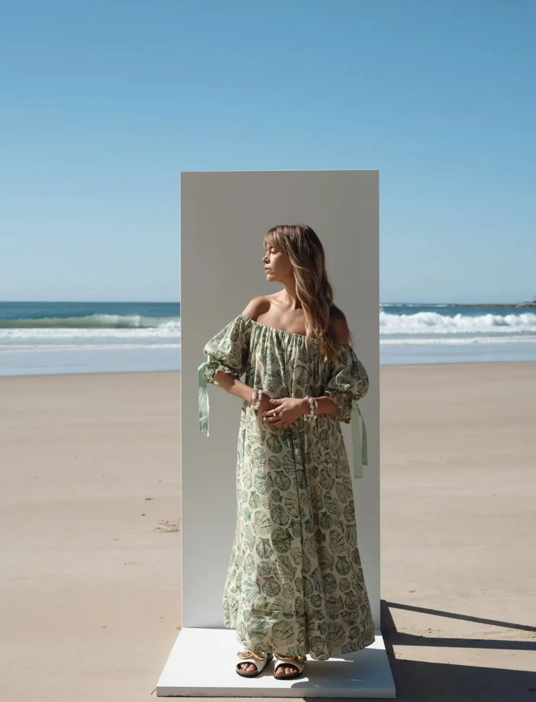 Odet Seashell Gown Pistachio Size 12 for rent on The Volte - main image