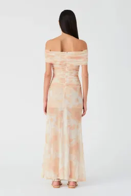 Misha Avyanna Mesh Maxi Dress Vintage Tapestry Golden Haze Print Size 8/S for rent on The Volte - image 3