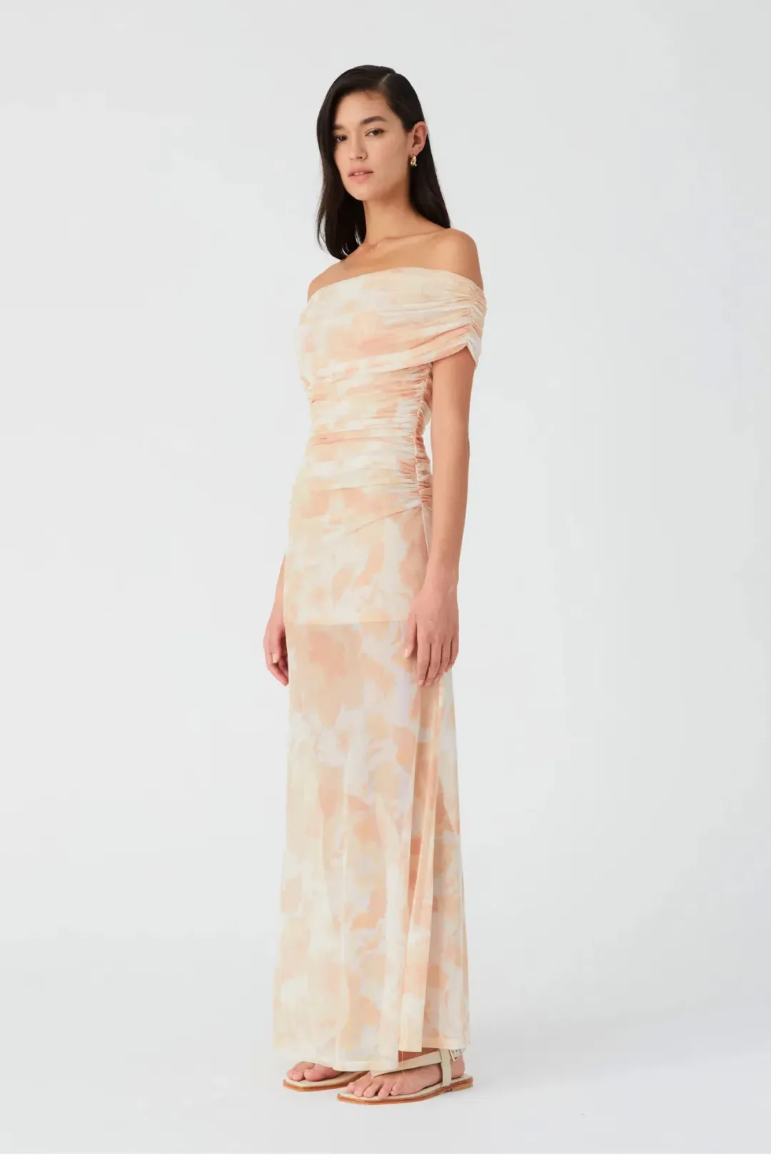Misha Avyanna Mesh Maxi Dress Vintage Tapestry Golden Haze Print Size 8/S for rent on The Volte - main image