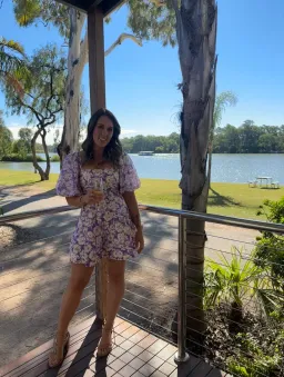 Acler Anther Mini Dress Purple Floral Size 8 for rent on The Volte - image 1