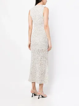 Christopher Esber Muscle Cross-Stich Crochet Dress White Size 10 for rent on The Volte - image 3