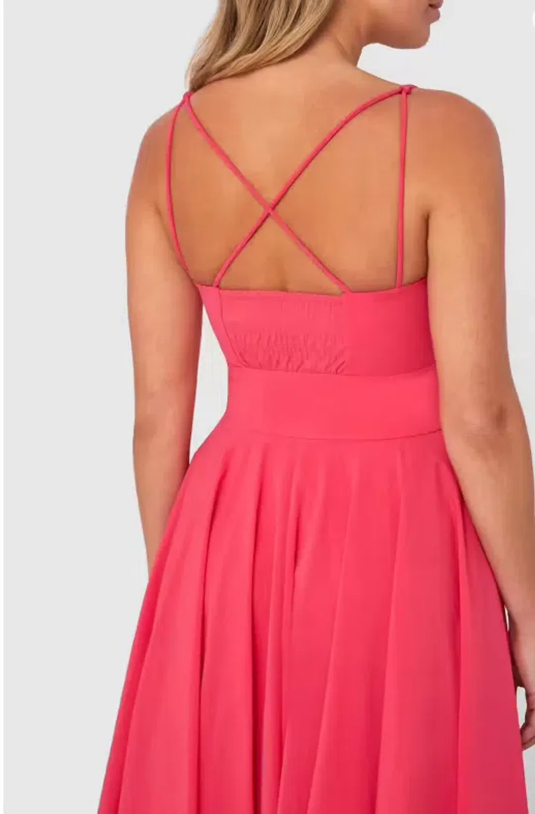 By Johnny Party Button Midi Dress Paris Pink Size 14 for rent on The Volte - main image