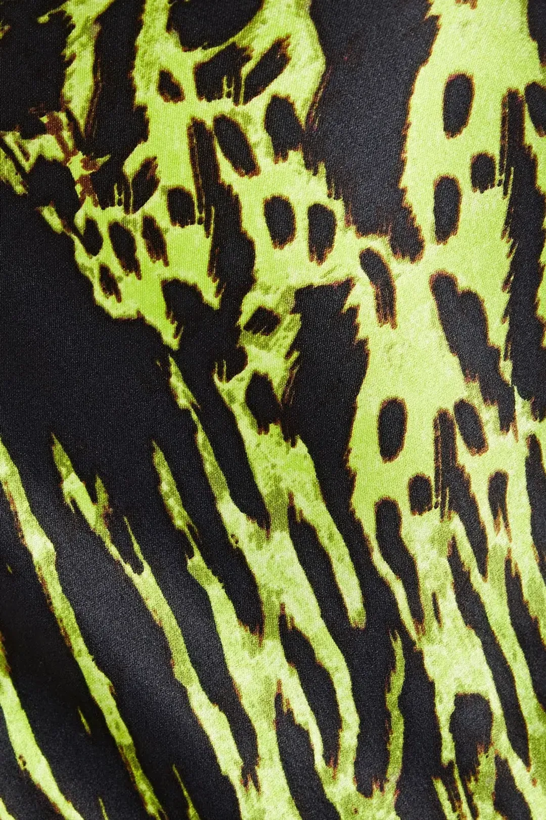 Ganni Silk Blend Satin Maxi Dress in Green Tiger Print Size M / AU 10 for rent on The Volte - main image