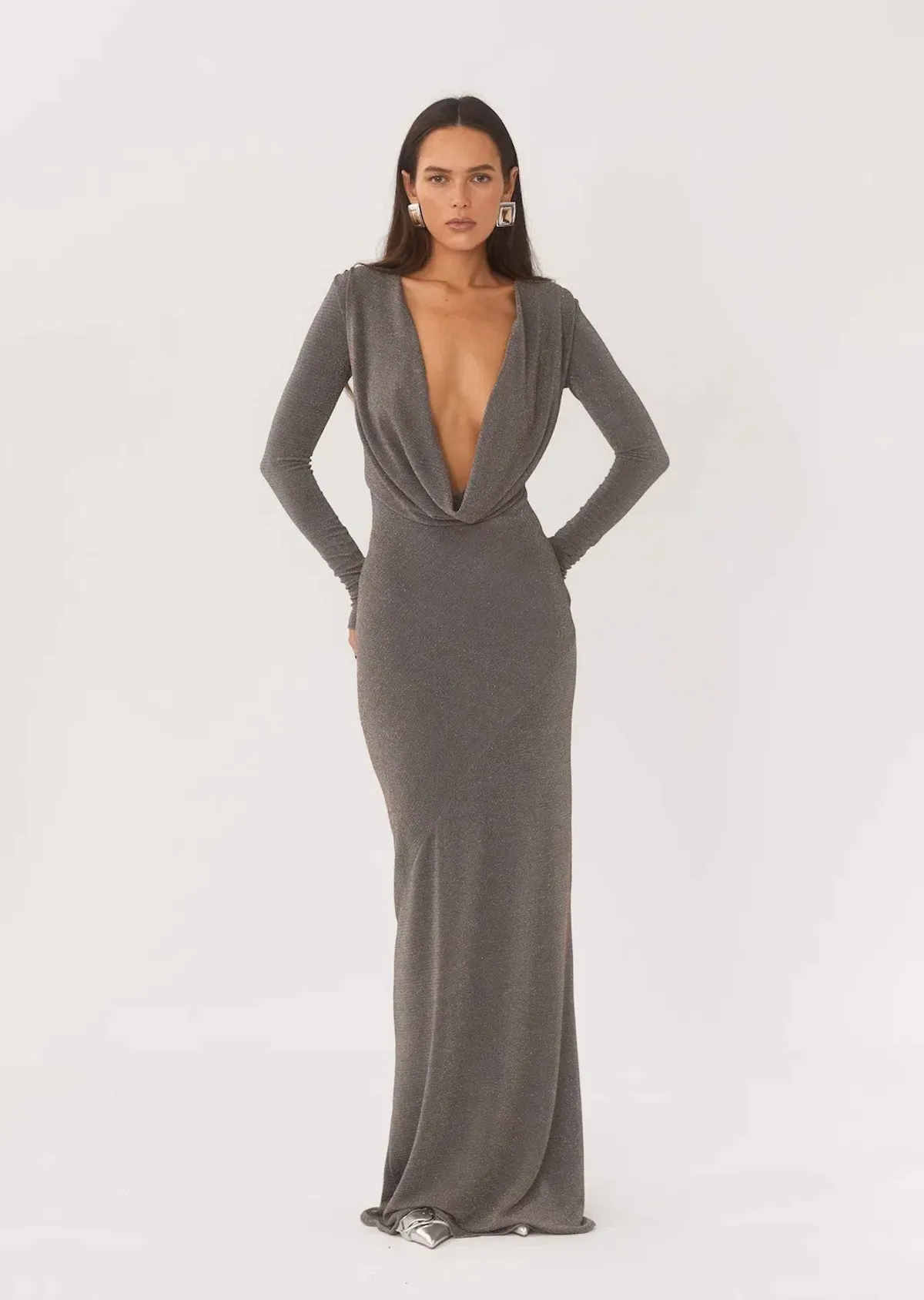 Arcina Ori Jen Dress Grey Size M / AU 10 for rent on The Volte - main image