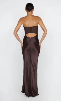 Bec & Bridge Halle Strapless Dress Chocolate Size 8 for rent on The Volte - image 3
